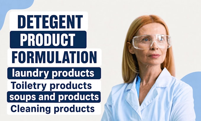 develop professional product formulations for detergents and laundry products