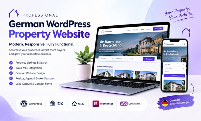 redesign wordpress property website german wordpress website with elementor pro