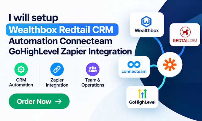 setup wealthbox redtail crm automation connecteam gohighlevel zapier integration