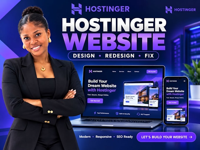 build a modern and responsive hostinger website