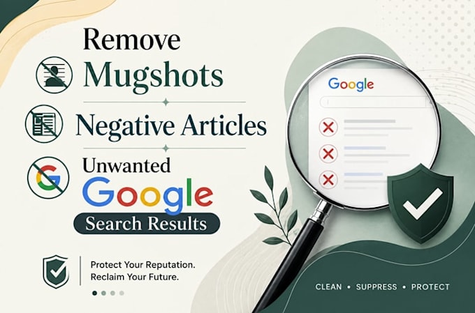remove mugshots, negative articles, unwanted google search results
