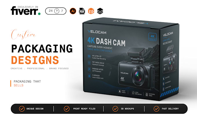 do product packaging design, mailer box, shipping box and dieline