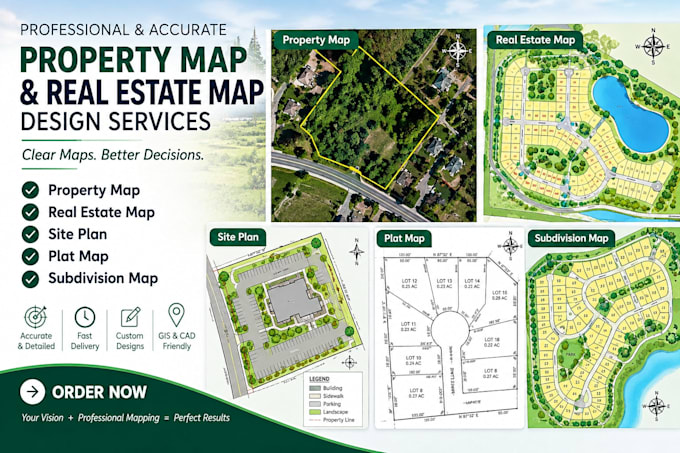 create property map, real estate map, site plan,