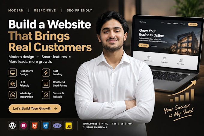 build conversion focused site for restaurants, services and companies