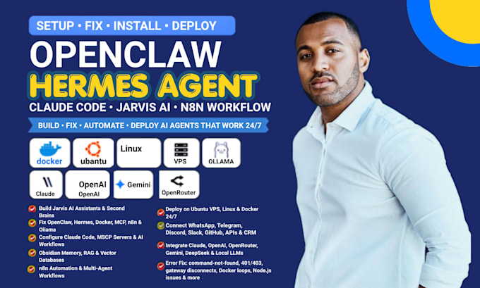 jarvis ai fix openclaw hermes bot agent second brain setup n8n claude ai bot vps