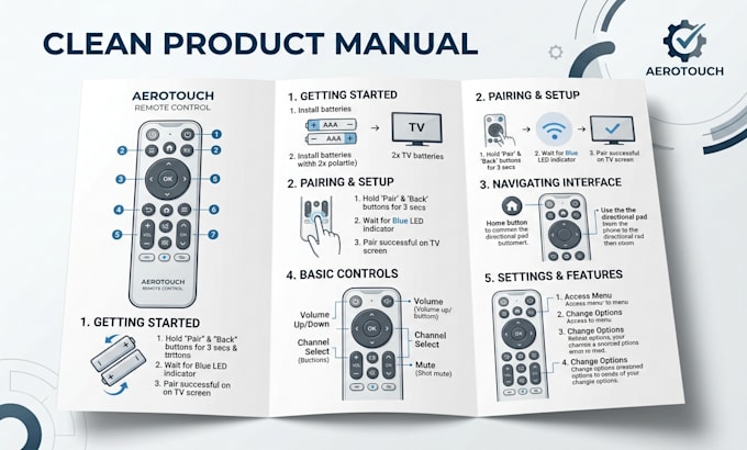 create a professional product instruction manual and user guide