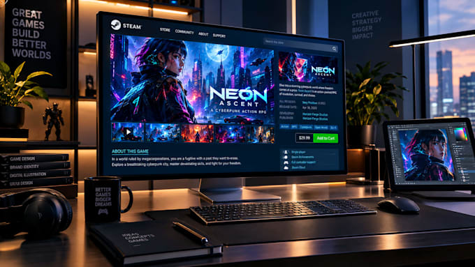 design professional steam capsule art for your video game