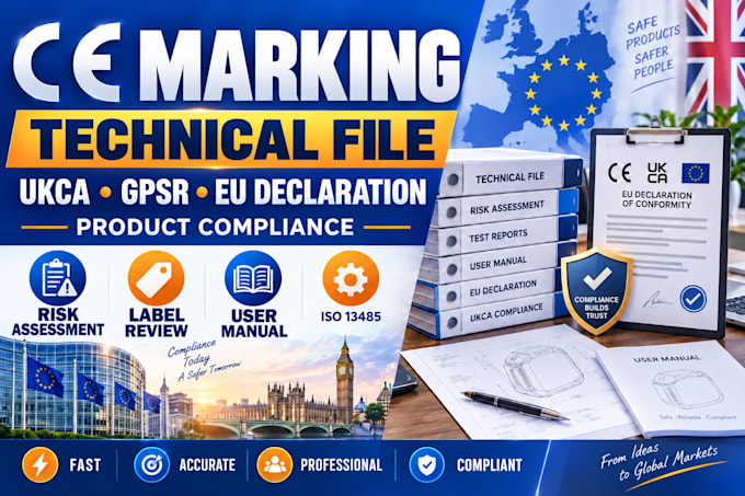 prepare ce marking technical file ukca gpsr eu declaration and compliance