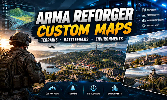 create and customize realistic arma reforger maps, terrains, battlefields