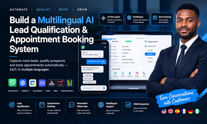 build multilingual ai lead qualification and appointment booking workflow system