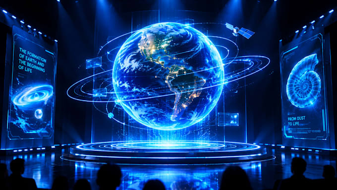 do 3d projection mapping, vj loop, hologram animation and stage show for events
