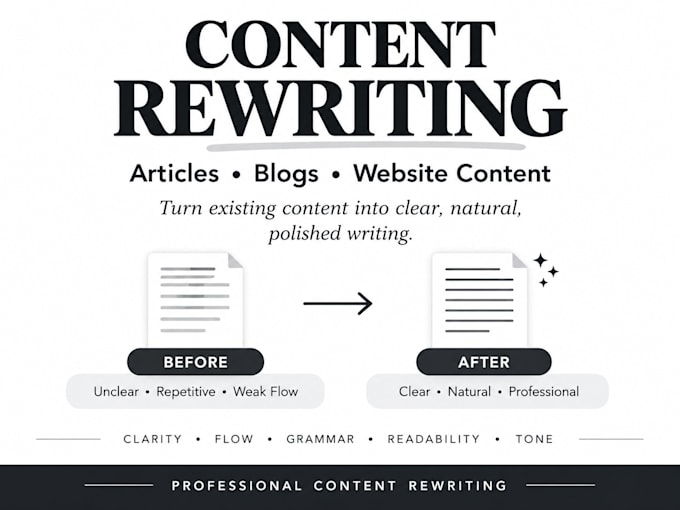 rewrite and improve your articles, blogs and website content