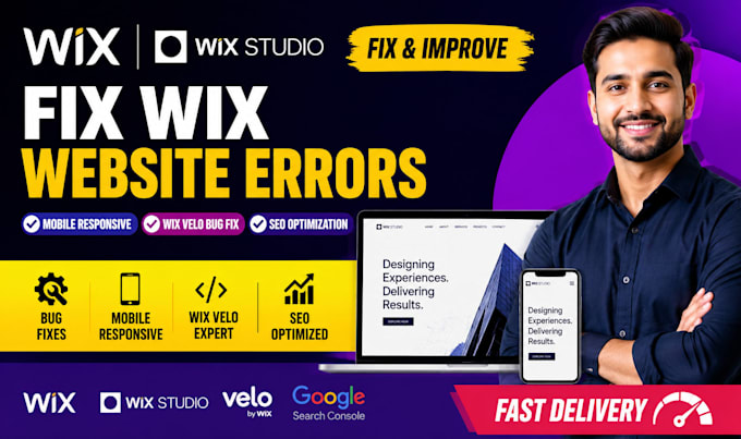 fix wix website errors mobile responsive wix studio website wix velo bug fix SEO