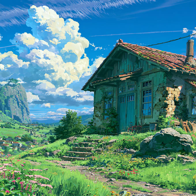 do anime background in anime style