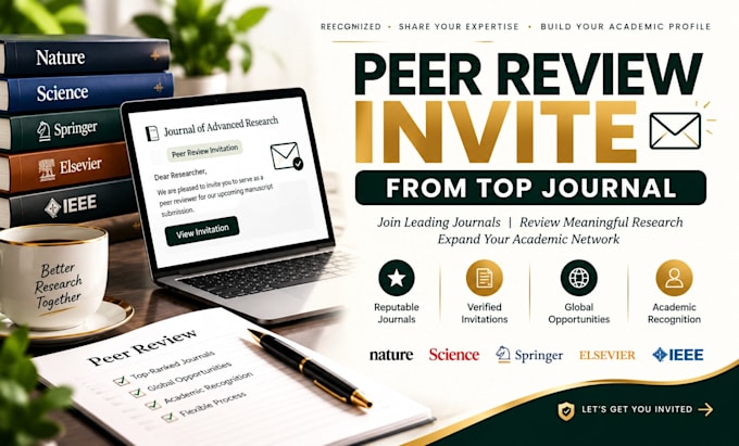 provide peer review invitation from a reputable journal