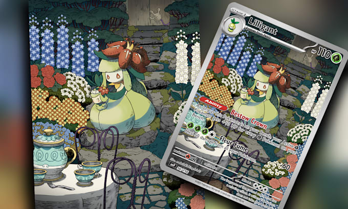 make a custom pokemon tcg illustration