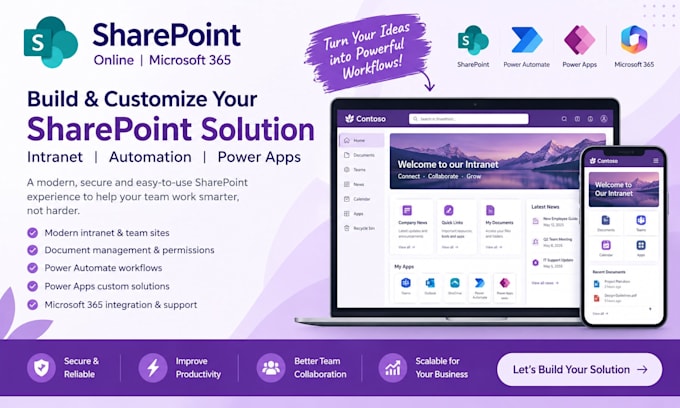 build customize sharepoint online intranet microsoft 365 powerapp power automate
