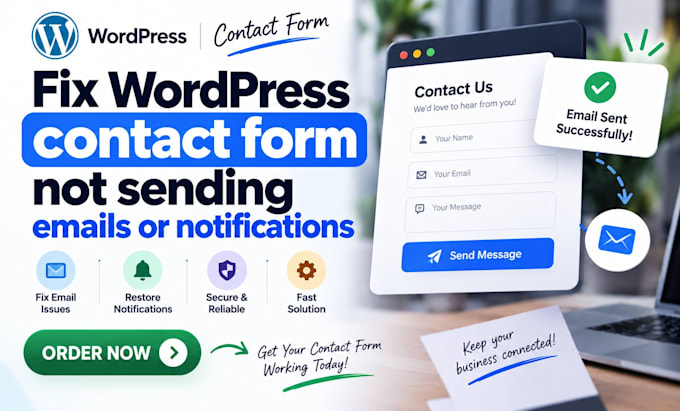 fix wordpress contact form not sending emails or notifications