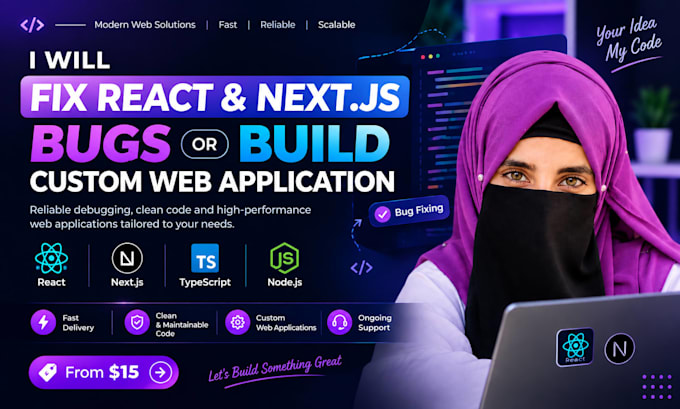 fix bugs and errors in your react or next js website