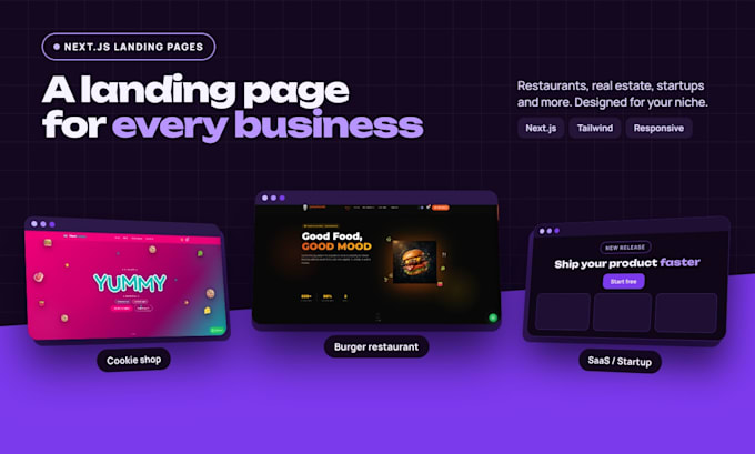 build a modern nextjs landing page