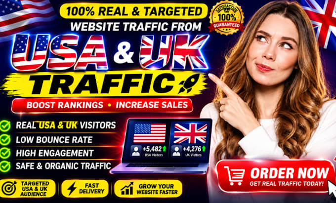 do organic website traffic, to increase sales USA,UK