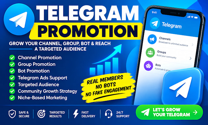 do telegram promotion, telegram ads, channel and group marketing