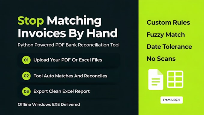 build automation tool for PDF extraction and reconciliation
