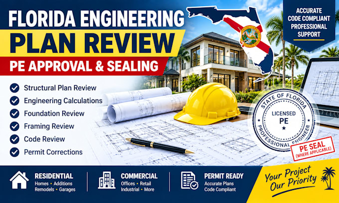 review florida plans for engineering approval and seal