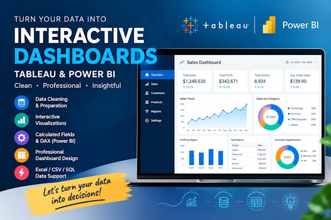 make tableau dashboard, data visualization and explore data