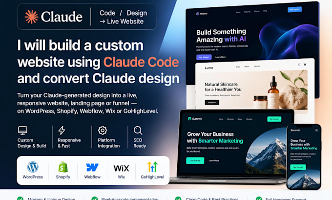 build custom website claude code shopify website convert claude design