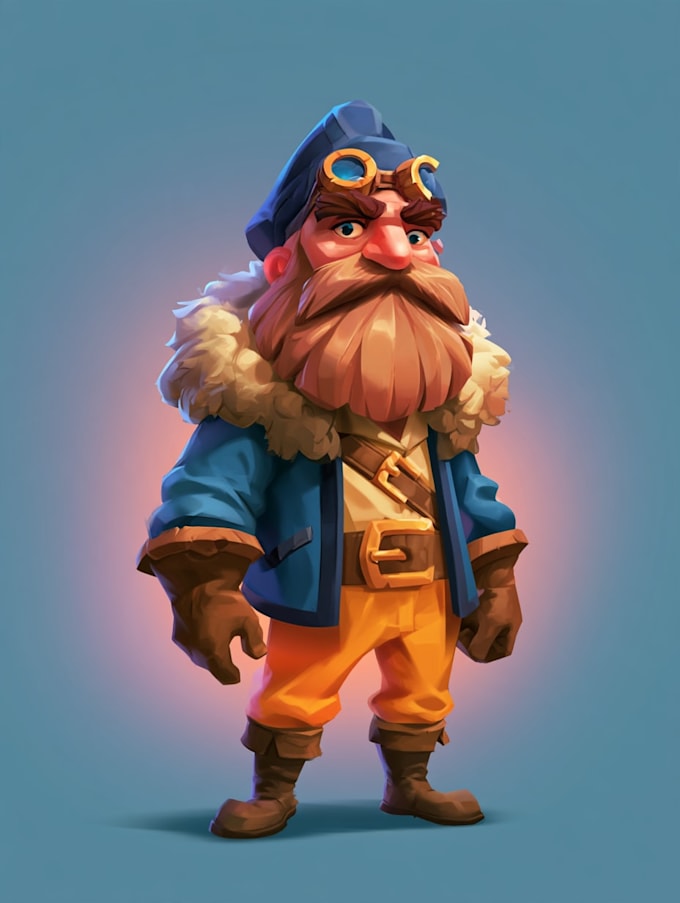draw professional 2d game character artwork