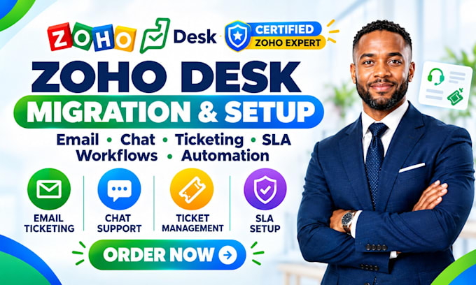 migrate to zoho desk setup email chat ticketing workflows sla automation
