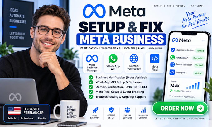 fix setup meta business verification whatsapp API domain verification meta pixel