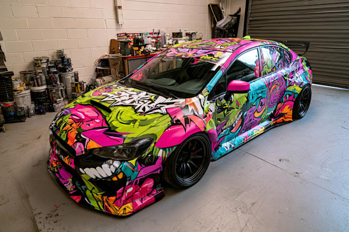 design car wrap, vehicle wrap design