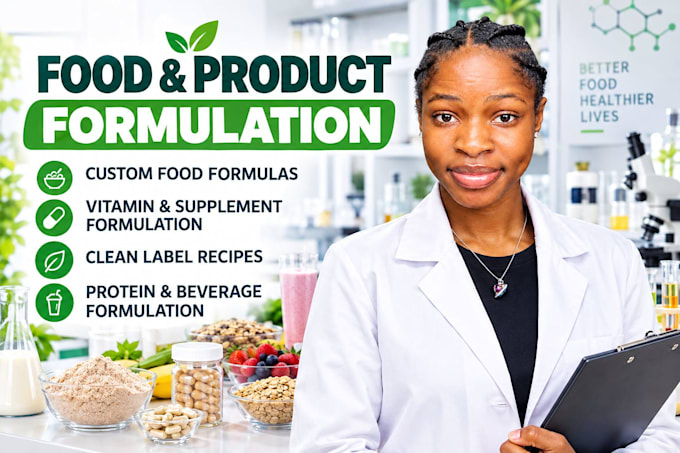 do food formulation, vitamin and product development formulation chemist