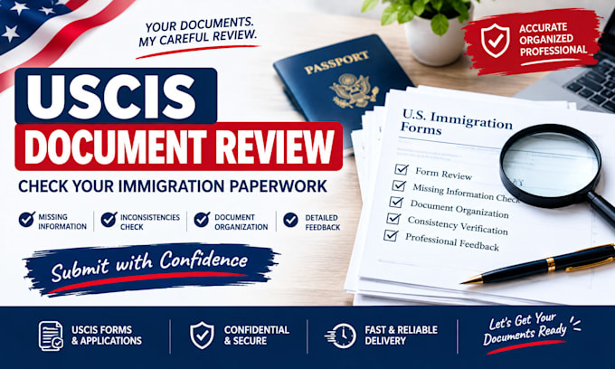 review uscis immigration forms and documents for missing information