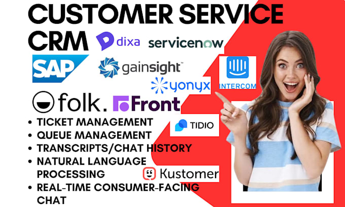 setup dixa servicenow sap intercom gainsight folk front kustomer tidio yonyx crm