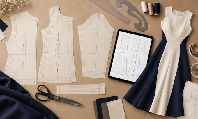 do pattern making, sewing instruction tech, backpacks grading apparel, garments