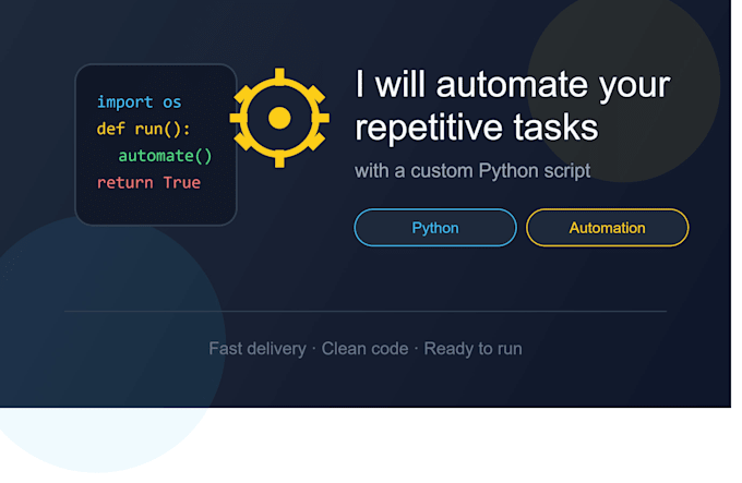 python script to automate your repetitive task