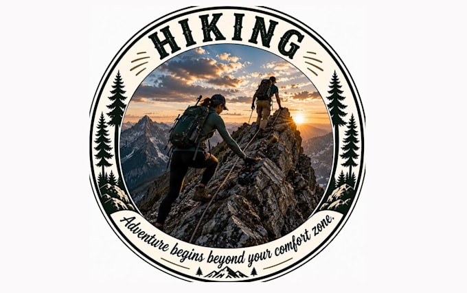 do hiking custom hand drawn illustration t shirt design