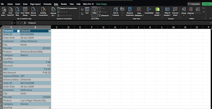 perform any data entry operations