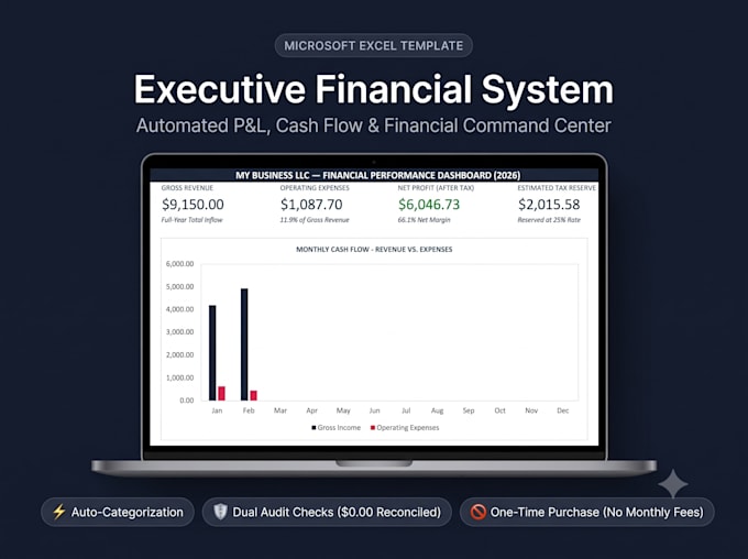 build an automated excel financial system and cash flow model