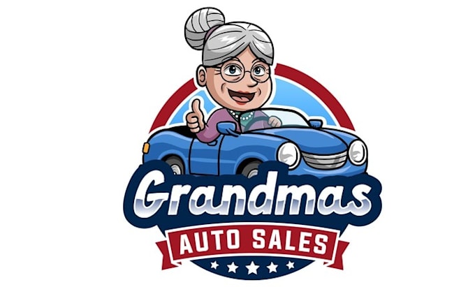 design mascot auto sales business logo