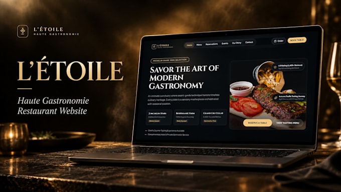 design a luxury fine dining restaurant website in react