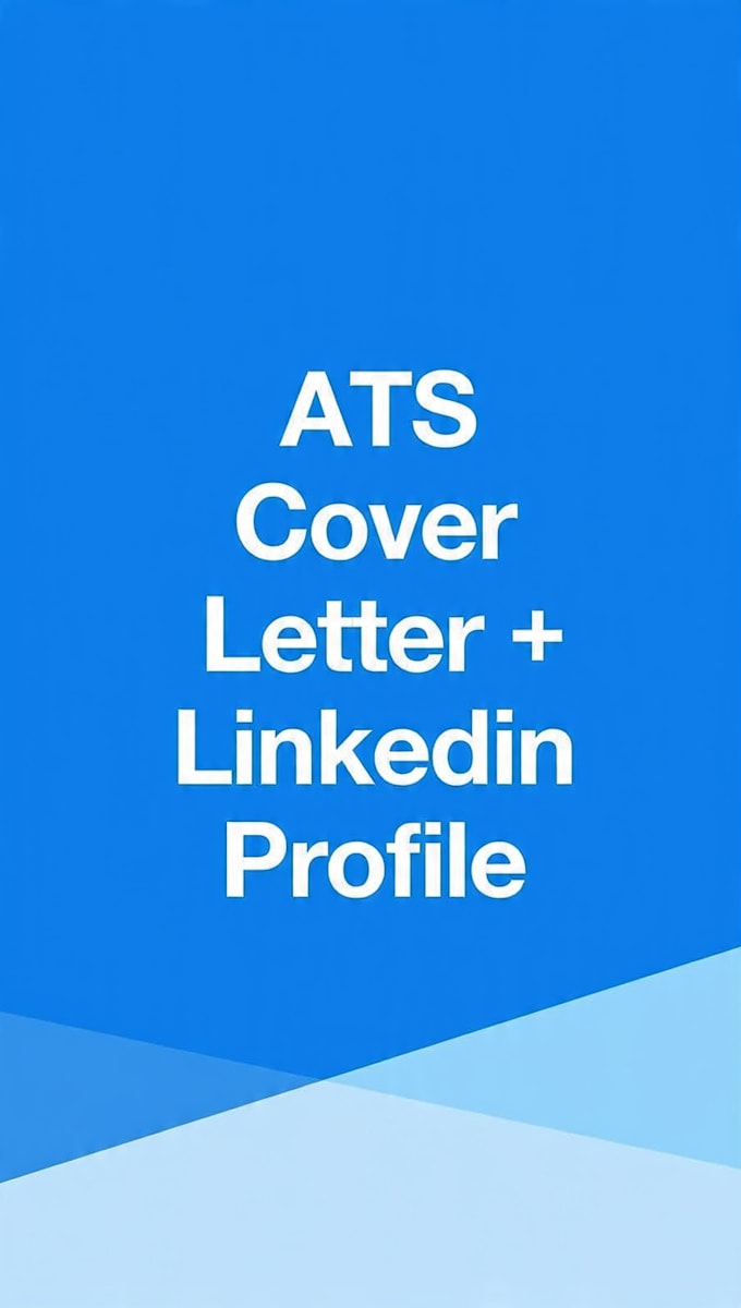 write ats cover letter and linkedin about section for you
