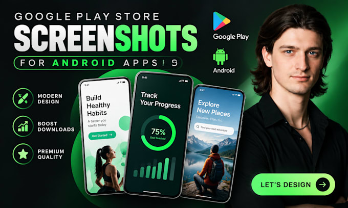 design google play store screenshots for android apps