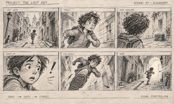 create a 2d animation storyboard from your script