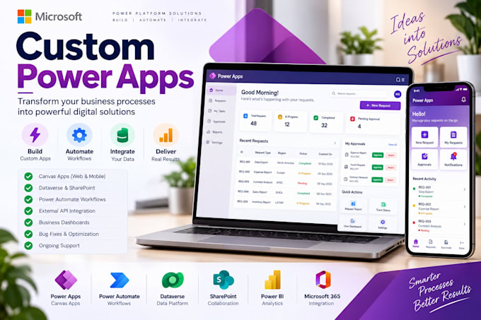 develop custom microsoft power apps applications