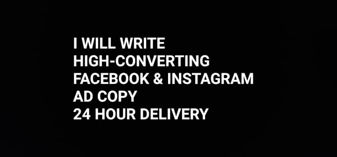 write high converting facebook and instagram ad copy
