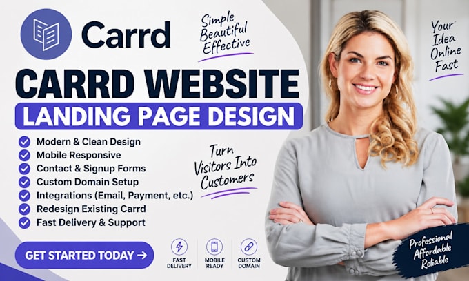 carrd website design, carrd landing page, redesign carrd website, carrd co